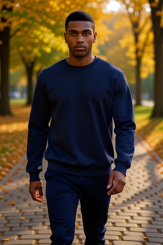 Benerly Erkek Bisiklet Yaka Standart Kol Regular Kalıp Sweatshirt Fonksiy Lacivert