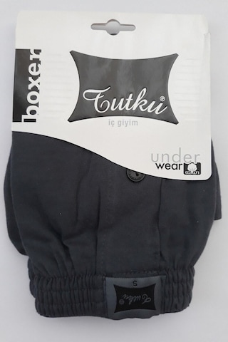 Erkek Penye Düğmeli Füme Boxer 1'li Paket Füme