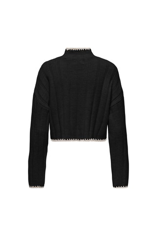 Only Onlchıck Stıtch Ls Hıghneck Knt Noos Kadın Siyah Kazak - 15329963 Siyah