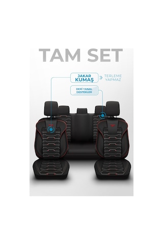 Panda Sport Serisi Jakar Kumaş Oto Koltuk Kılıfı - Tam Set