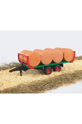 Bruder 8 Yuvarlak Saman Balyalı Nakliye Römorku Br02220