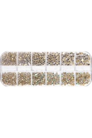 Teltree 12 Blok Renkli Tırnak Taşı Seti - Parlak Ve Şık Tasarımlar İçin Mükemmel Aksesuar