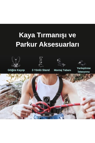 Botslab V9h Aksesuar Seti Göğüs Kayışı - Çanta Klipsi - Bisiklet