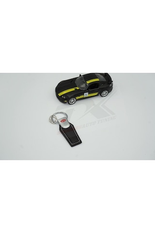 Kia Uyumlu Logo Krom Metal Deri Stil Anahtarlık