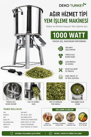 Deko Ymk10d Çok Amaçlı Yem Karma Parçalama Makinesi 1000w Kümes Ve Çiftlik Hayvanları İçin Paslanmaz