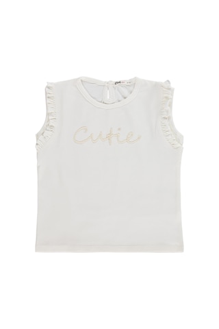 Civil Girls Cutie Nakışlı 6-9 Yaş Takım - Kırık Beyaz-koyu Pembe