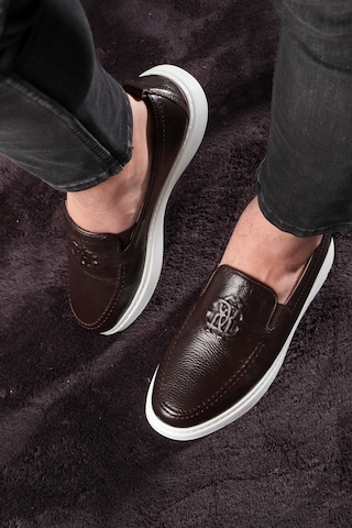 Stamped Hakiki Deri Erkek Günlük Ayakkabı, Loafer Ayakkabı, Hafif Ayakkabı, Yazlık Ayakkabı