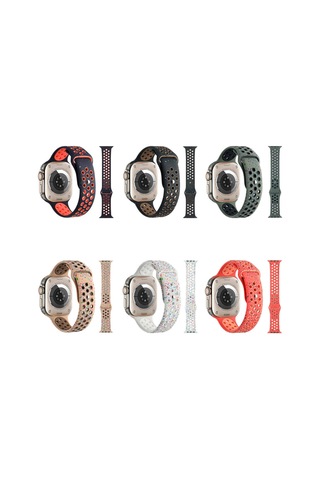 Watch 38mm Kordon Yeni Seri 2023 Krd-02 Uyumlu Strap Kayış-ezsp-haki