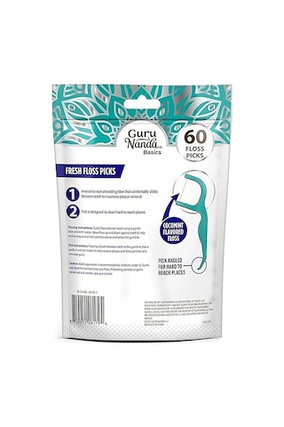 Gurunanda Fresh Floss Picks Çatal Diş İpi Kürdanlı 60 Adet
