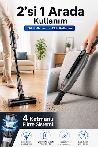 Kiwi KVC-4011 Bldc Dikey Şarjlı Süpürge