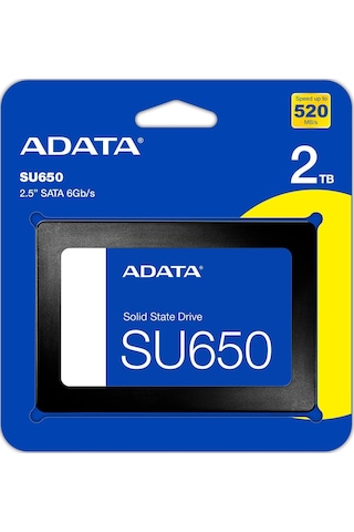 Adata SU650 ASU650SS-2TT-R 2tb 520MB/S-450MB/S Sata 6gb/s 2.5" 3D Nand SSD Disk