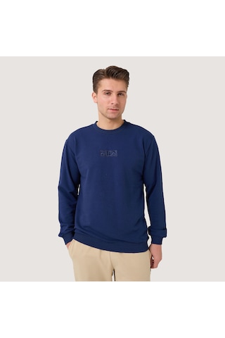 Antrasit Fila Erkek Bisiklet Yaka Sweatshirt Deva Fam0570 Antrasit