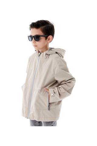 Benitto Kids Erkek Çocuk Kapüşonlu Mevsimlik Yağmurluk 51366 Bej