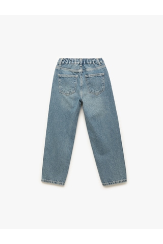Koton Pamuklu Cepli Rahat Kesim Denim Pantolon Orta İndigo 6wkb40004td İndigo