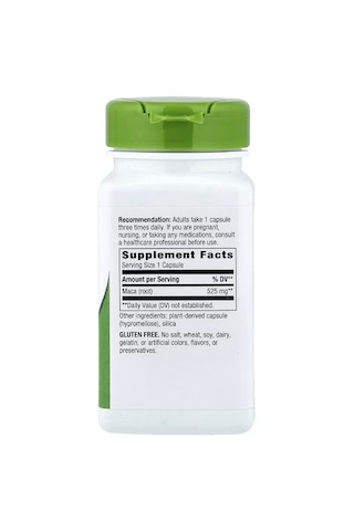 Nature's Way Maca Root Greens & Superfoods 525 Mg 100 Vegan Caps Aromasız
