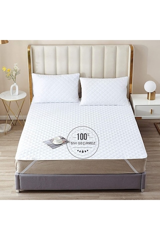 Sıvı Geçirmeyen Çift Kişilik 160Cm X 200Cm Kapitone Lastikli Alez (538259079)