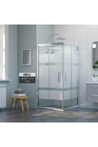 İmaj Banyo Mode Ice A-53 Kare Duşakabin Krom
