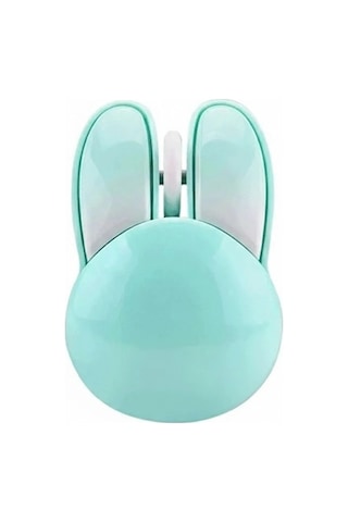 Tavşan Figürlü Kablosuz Mouse Pil Dahil Etiket Hediyeli Mavi