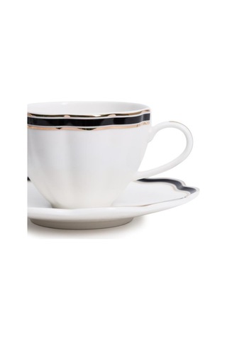 Maxx Doria Garden Collection Line 6 Kişilik 12 Parça Kahve Fincan Takımı Pa2134 Beyaz
