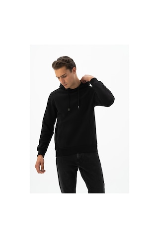 AR-MA Arma Erkek Kanguru Cepli Kapüşonlu Sweatshirt K24254928801 Siyah