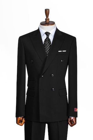İlayda Emir Luxury, İtalyan Kesim,slim Fit, Kruvaze, Erkek Takım Elbise Siyah