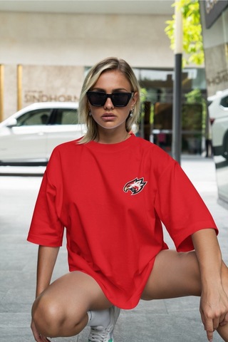 Noıssey Chulchan Shop Cenk Tosun 9 Numara Baskılı Oversize Unisex T-shirt Kırmızı