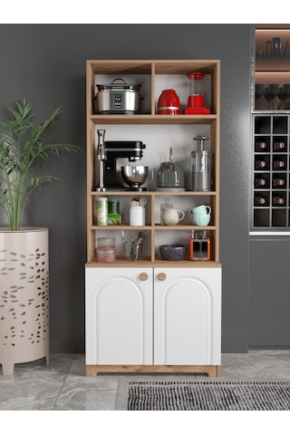 Bohem Çok Amaçlı Kiler Mutfak Dolabı - Beyaz N Model Beyaz N Model