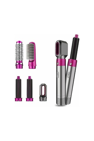 Sones 5'i 1 Arada Sıcak Hava Tarak Otomatik Bukle Makinesi Kare Model Saç Şekillendirme Tarağı Bukle Ve Düzleştirme, Fiş: Ab Fişi