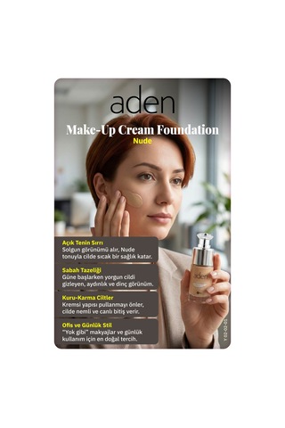 Aden Make-up Cream Foundation Nude Ten Diğer