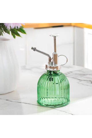 Perotti 15731 Yeşil Vintage Cam Bitki Sulama Şişesi Sprey Şişe