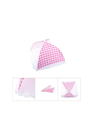 Ximistore9 32x31cm Pembe Küçük Yiyecek Koruması - Metal Ve Mesh Malzeme, İç/ Dış Mekan Kullanımı, Kolay Çekilebilir, Böcek Koruma