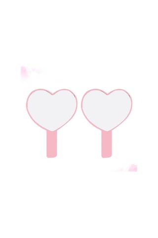 Taşınabilir Pembe Küçük Kozmetik Aynası 2 Parça B Diğer