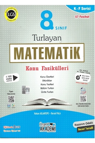 7 Den 8 E Geçenler İçin Yaz Kurs Modülü + 8.sınıf Turlayan Matematik Konu Anlatımlı Fasikülleri