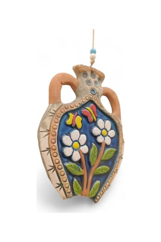 Seramik Amfora Dekoratif El İşi Duvar Süsü Nazarlık Küp