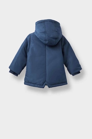 Defacto Su Geçirmez Kapüşonlu Fermuarlı Çıtçıtlı Mavi Erkek Bebek Mont E9801a5/be510 Mavi