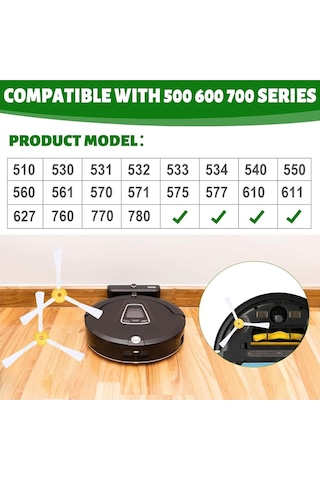 İrobot Roomba 600 Serisi Uyumlu Yan Fırça 2 Adet