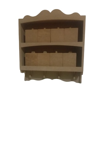 Ahşap 8 Bölmeli Baharatlık Raflı Ve Kapaklı Düzenleyici Ahşap