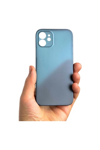 Apple Uyumlu iPhone 12 Kılıf Zore Eko Pp Kapak-Saks Mavi