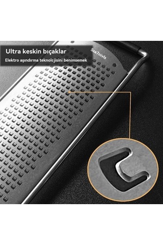 Createtech Zester Ve Tarçın Sert Sarımsak, Rendesi Rende Profesyonel Peynir, Paslanmaz Narenciye Mutfak Meyveleri, Keskinliğinde Jilet İnce, İnce İçin Hindistan Cevizi Çelik Bıçaklı Biber, Nc