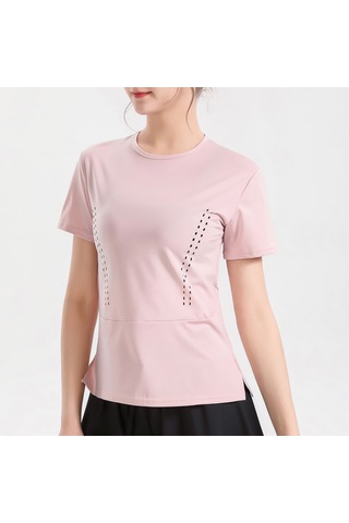 Gajeena Kadınlar İçin Nefes Alabilen Yoga Tişörtü - Esnek, Konforlu Ve Spor Giyim Pembe