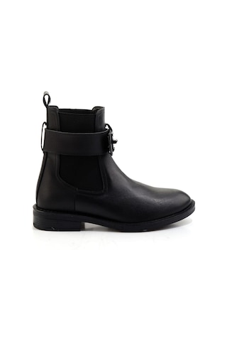 Bambi Siyah Hakiki Deri Kadın Bot & Bootie K02724259003 Siyah