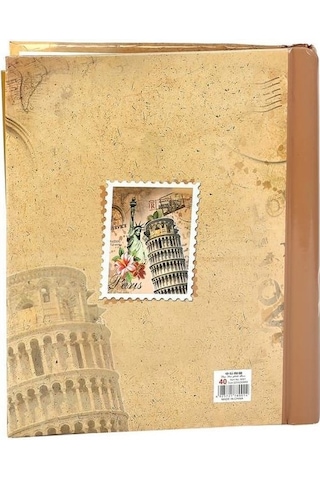 24 x 29 CM 40 Sayfalık Manyetik Yapışkanlı Desenli Fotoğraf Albümü