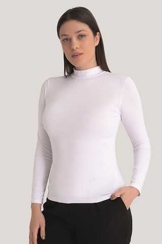 Arma Yıldız Kadın Beyaz Balıkçı Yaka Uzun Kollu Body 3 Adet Beyaz