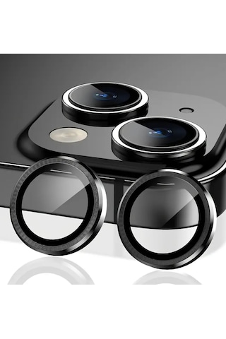 Iphone 14 / 14 Plus Uyumlu Kamera Lens Koruyucu 2 Li Set Siyah