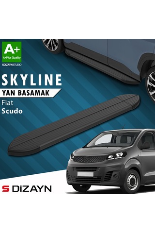S-dizayn Fiat Scudo 3 Skyline Siyah Yan Basamak 213 Cm 2020 Üzeri A+ Kalite