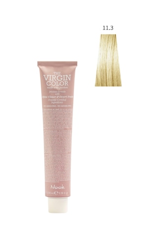 Nook Virgin Color Profesyonel Saç Boyası 100ml-ekstra Açık Altın Platin/ışıltılı Platin 11.3-golden Altın Platın