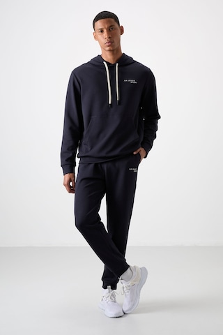 Tommy Life Lacivert Pamuklu Kalın Yumuşak Dokulu Comfort Fit Nakışlı Erkek Eşofman Takım - 85255 Lacivert