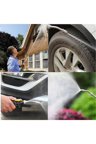 Zhltools Bahçe Sulama Araç Oto Yıkama Temizlik Tazyikli Su Püskürtme Basınçlı Hortum Ucu Aparatı