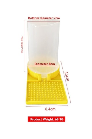Konesam Arı Sulama Aleti - Şeffaf Gözlemli, Sızıntı Engeli, Kolay Yıkanabilir, Akış Kontrollü Kovan Besleme Aracı