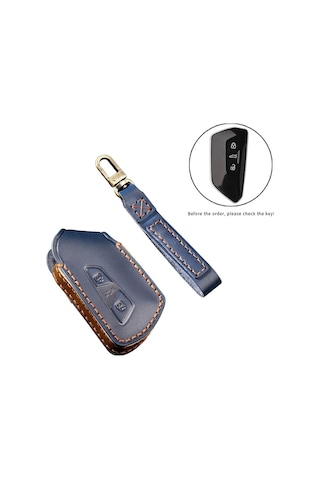 Novahub Hallmo Golf 8 Araba Sığır Derisi Anahtar Kılıfı Siyah